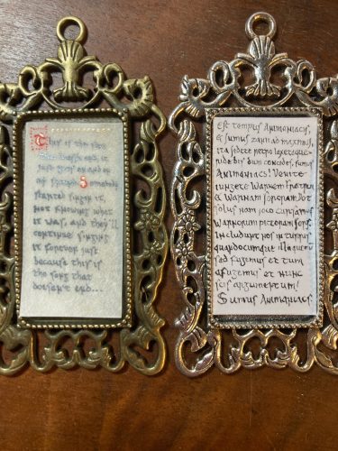 Mini pendants. The Song That Never Ends and some Animaniacs themesong in Latin.